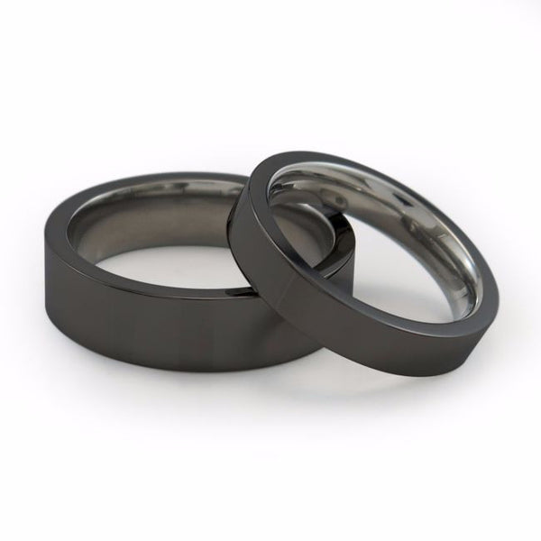 Flat profile titanium ring 