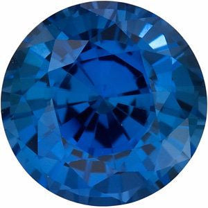 Sapphire | Blue-Lab Created | Round-Option-Titanium Rings