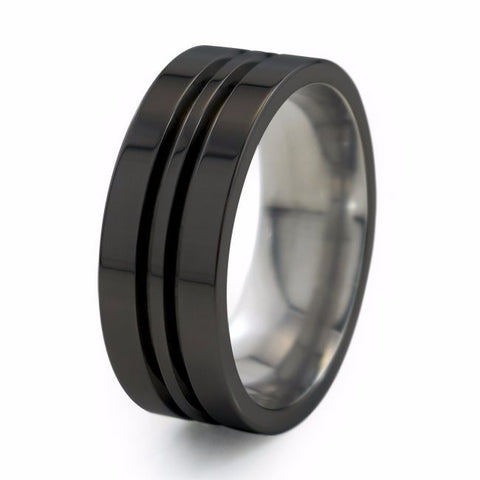Equinox | Black Titanium Ring