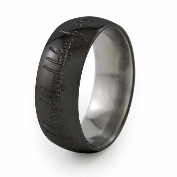 Titanium Ring replica of The Fellowship Of The Ring and Return of The King. Titanium Ring. 
