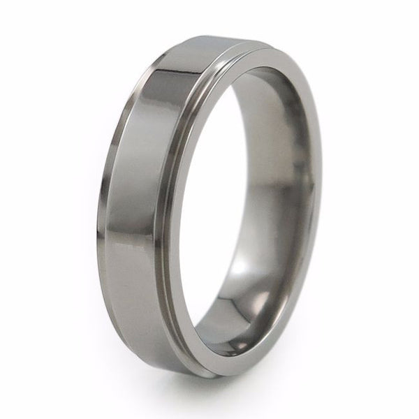 Unisex titanium ring. Unisex titanium wedding band.  Mens classic titanium ring with comfort fit. 