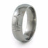  Titanium ring adorned with a lightly carved in Chinese symbol representing Soulmate.