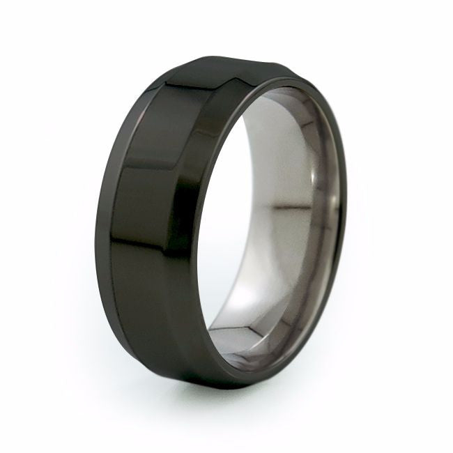 Dark titanium hotsell wedding bands