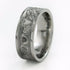 Celtic ring, mens titanium celtic ring. Celtic inscription and Claddagh symbols. The inscription Mo Anam Cara which is Gaelic for My Soul Mate, is carved out with Claddagh symbols between each word. 