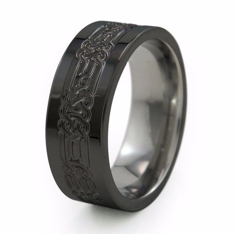 Lancelot | Black Titanium Ring