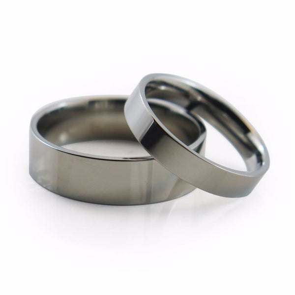 Our Stealth Titanium ring with its extra-low flat profile, simple ring with a comfort fit.