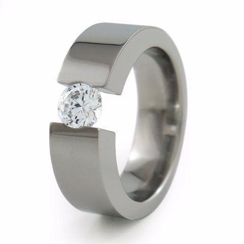 Samsara Tension Set Titanium Ring Titanium Rings