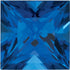 Sapphire | Blue (Lab) | Princess-Option-Titanium Rings