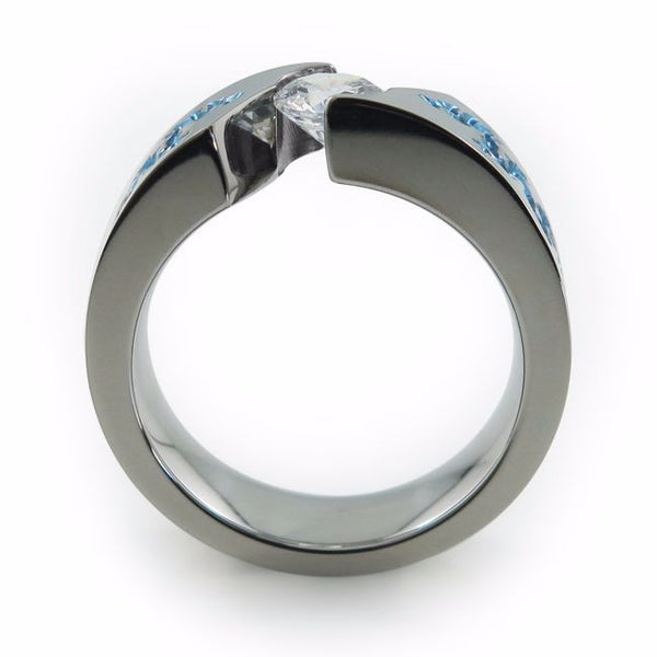 Samsara Dragon Titanium ring, mens ring, mens titanium ring