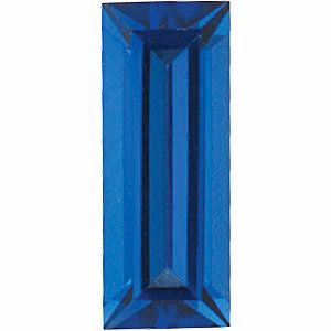 Sapphire | Blue (Lab) | Baguette-Option-Titanium Rings