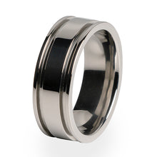 Abyss classic Titanium ring for men. A traditional wedding ring design.