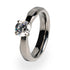 Traditional Titanium ring for women with Diamond