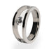 Titanium ring with solitaire gemstone for women