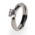 Titanium ring with diamond for women