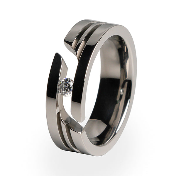 Equinox Journey Cut Titanium Ring-journey cut-Titanium Rings