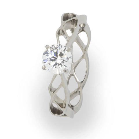 Fairy Solitaire Titanium Engagement Ring