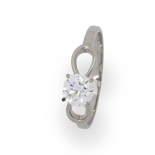 Forever Solitaire Titanium Engagement Ring