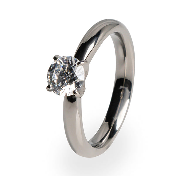 Womens Titanium ring with Diamond