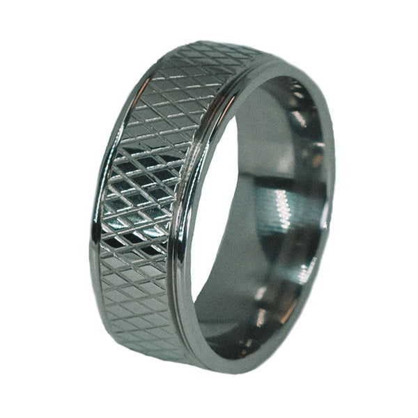 Hockey Puck Titanium Ring