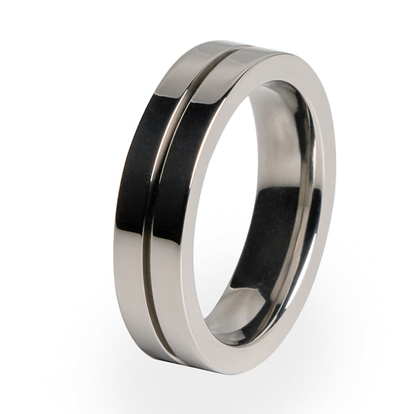 Cool traditional design for Titanium wedding rings and special occasions.