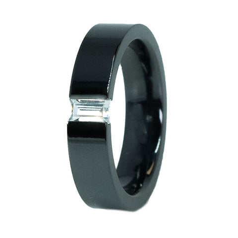 Moderna Black Titanium Ring