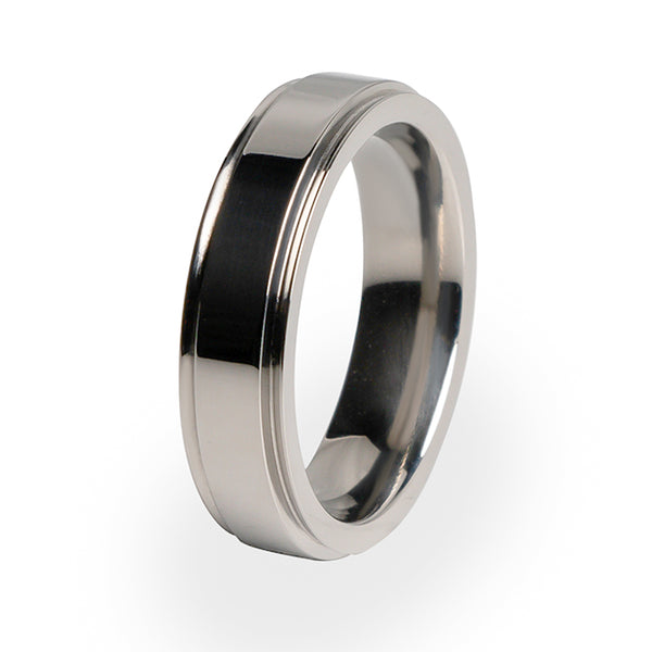 Samurai Titanium ring for women.  Beautifully crafted Titanium wedding ring. Free lifetime warranty.