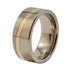 Sushi Gold Inlay Titanium ring-Titanium Rings