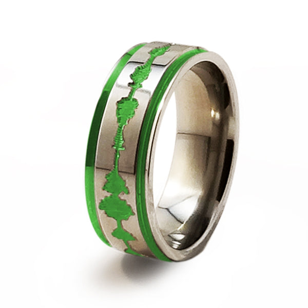 Soundwave Samurai Spring Green Titanium Ring