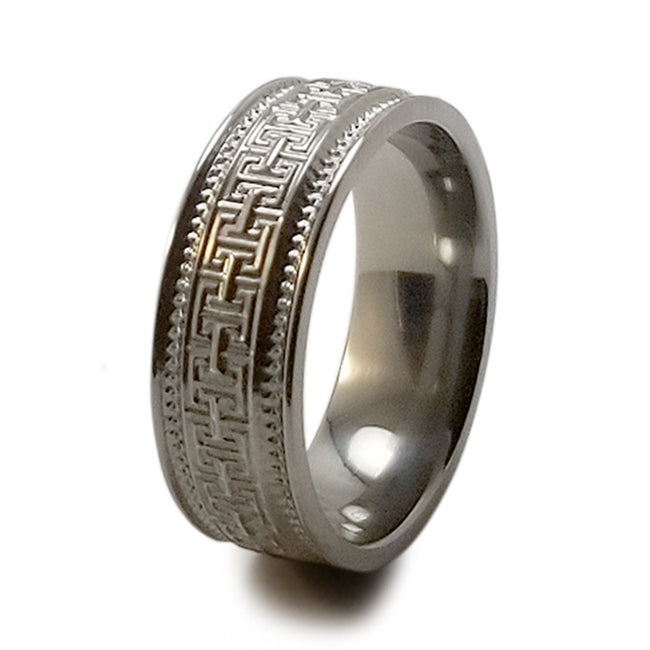 Men's Wedding Titan Band in Silver | Size 9.5 | Titanium Ring | Modern Gents Trading Co