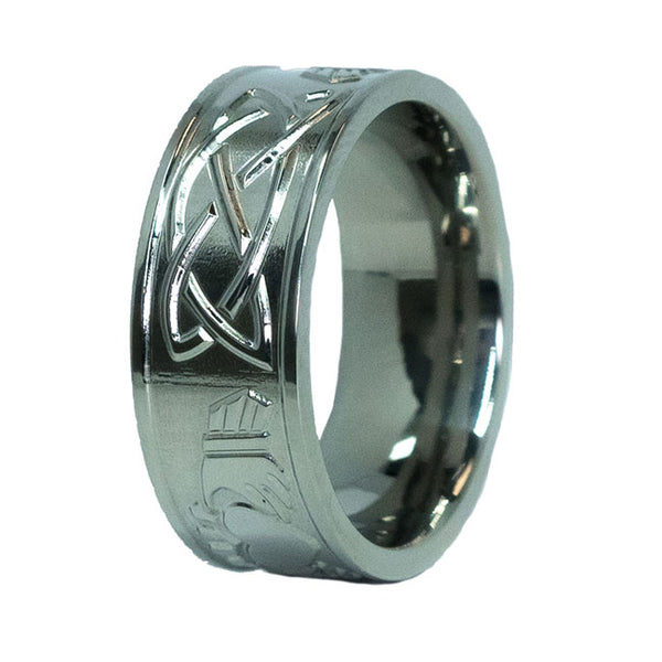 Braided Claddagh Titanium Ring