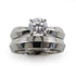 Cleopatra Women's Titanium Engagement Ring and Wedding Band Set