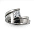 Etoile Women's Titanium Engagement Ring and Wedding Band Set
