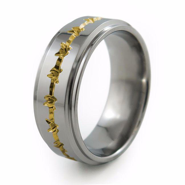 Barbed wire rings best sale wedding rings