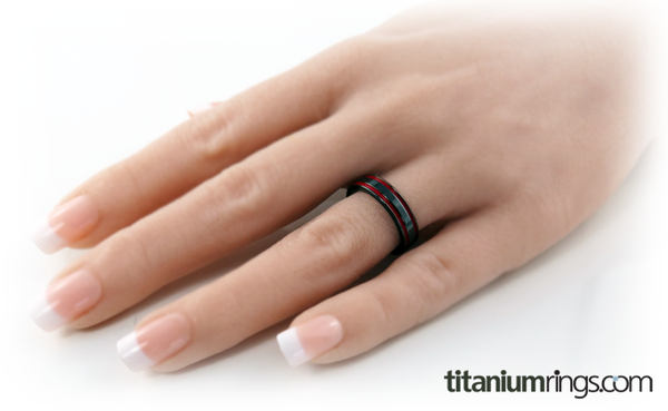Abyss - Black & Enamelled-none-Titanium Rings