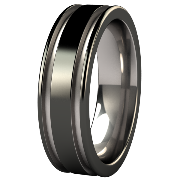 Abyss - Black Two Toned-none-Titanium Rings