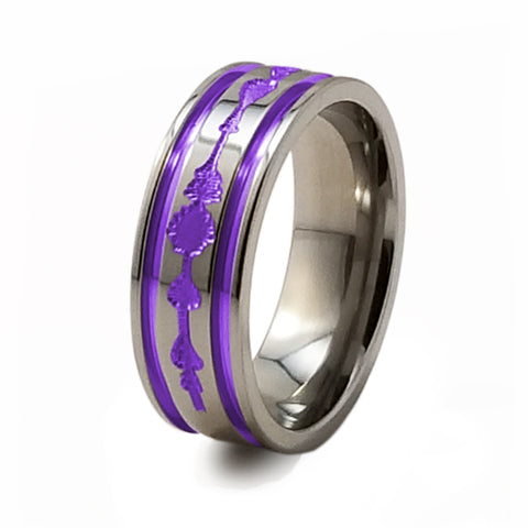 Soundwave Abyss Purple Titanium Ring