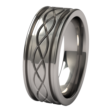Abyss Hypnos Carved Titanium Ring