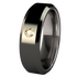 Custom Apex black with inset honey topaz-none-Titanium Rings