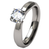 Artemis Diamond Solitaire-none-Titanium Rings