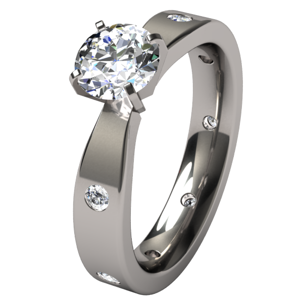 Asteria Solitaire Gem-none-Titanium Rings