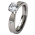 Asteria Solitaire Gem-none-Titanium Rings