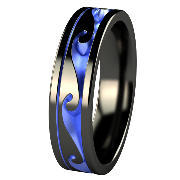 Atlantis Black and Colored-none-Titanium Rings