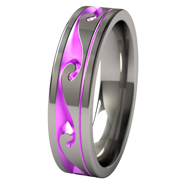 Atlantis - Colored-none-Titanium Rings