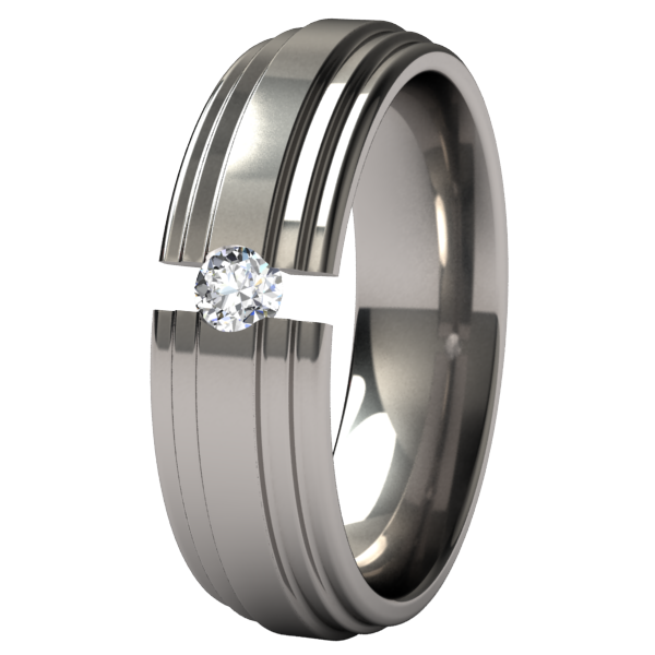 Aztec Tension Setting-none-Titanium Rings