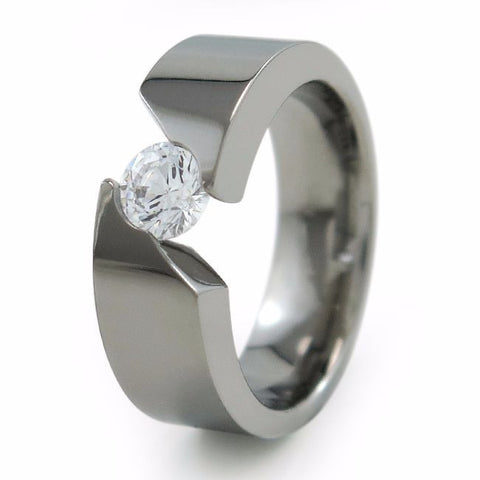 Samsara | Mens 6mm Diamond Titanium Ring