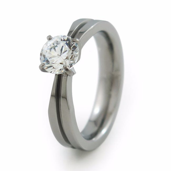 engagement ring, Titanium Engagement Ring, Canadian Diamond, Diamonds, Round Cut, Wedding Ring, Solitaire Engagement