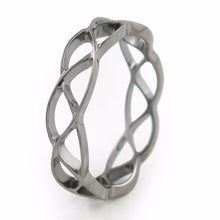 endless love; this fine lace Celtic pattern represents infinity.  Womens Ring, Mens Ring, Titanium Wedding Band, Titanium Wedding Ring