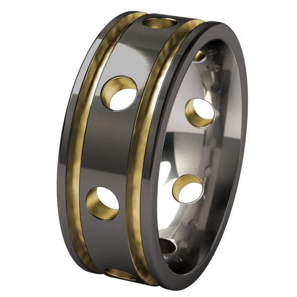 Custom Submariner-black-colored-none-Titanium Rings