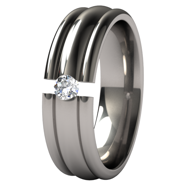 Beehive Tension Setting-none-Titanium Rings