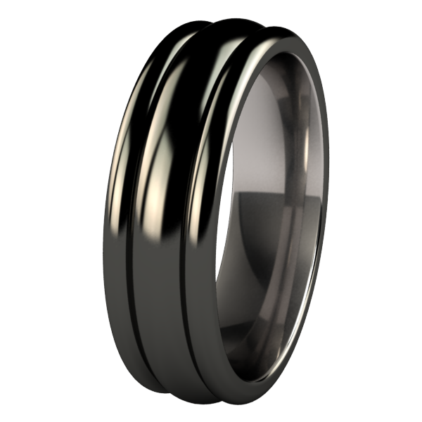Beehive Black-none-Titanium Rings